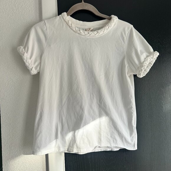 Cinq a Sept Braided Tee - White, Small - Picture 3 of 14